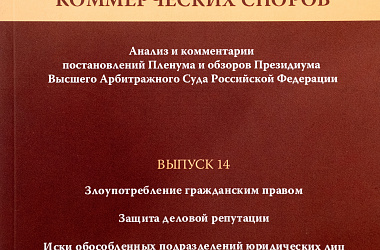 Практика рассмотрения коммерческих споров: Анализ и комментарии постановлений Пленума и обзоров Президиума Высшего Арбитражного Суда Российской Федерации. Вып. 14